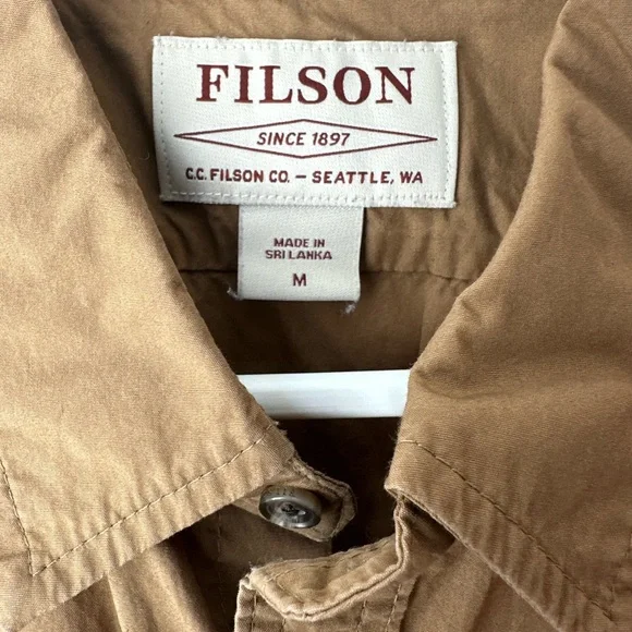 Filson Men's Casual Brown Button Down Shirt - Picture 2 of 3